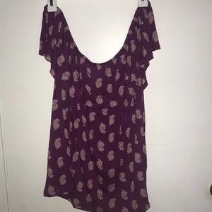 Off the shoulder swing top